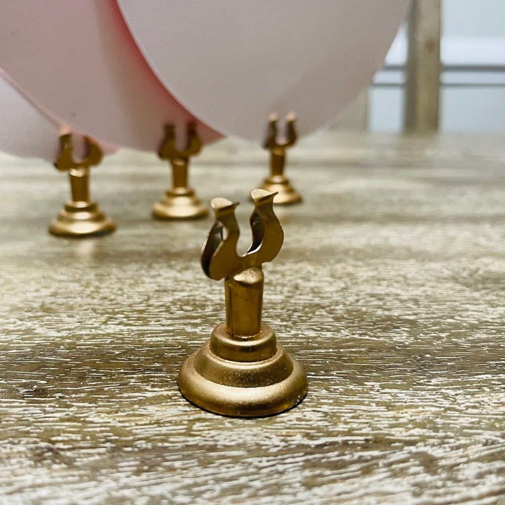 Gold Menu Stands